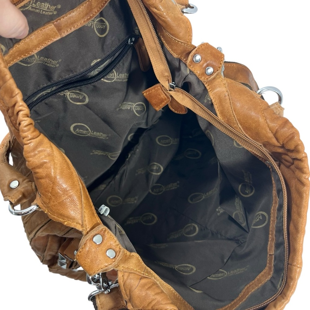 Amerileather Tutu Studded Leather Patchwork Shoul… - image 8